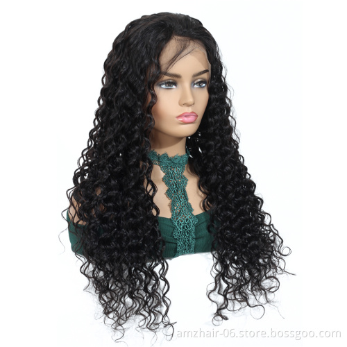 China Oem Wig Vendor 100% Real Indian Remy Human Hair Wig Cheap Wholesale Deep Curly Wave 13x6 Lace Front Wig For Black Women